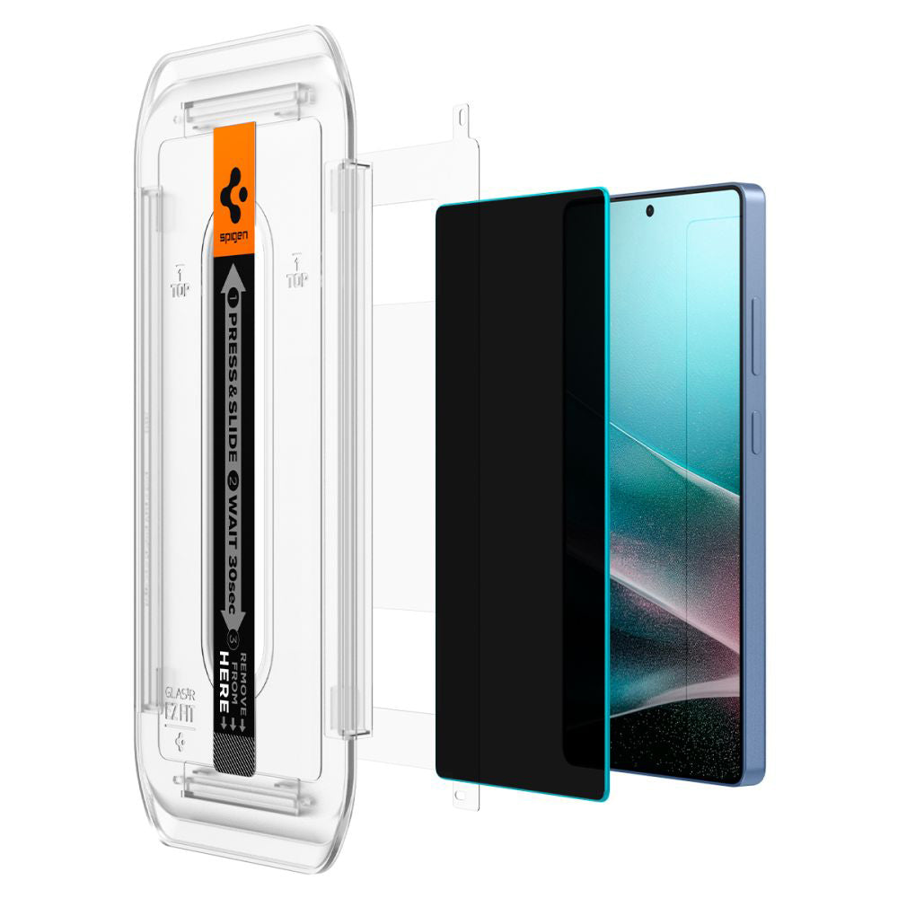 Folie pentru Samsung Galaxy S25 Ultra (set 2) - Spigen Glas.tR EZ FIT HD (AGL09335) - Privacy