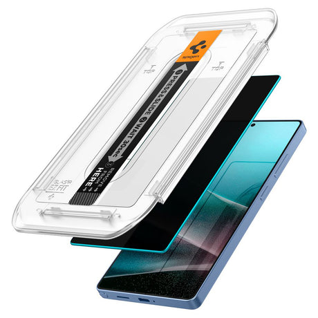 Folie pentru Samsung Galaxy S25 Ultra (set 2) - Spigen Glas.tR EZ FIT HD (AGL09335) - Privacy
