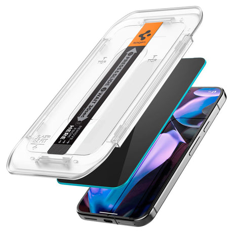 Folie de protectie Spigen (set de 2) Glas.tR EZ-FIT (AGL09312) compatibil cu Google Pixel 9 / 9 Pro, Privacy