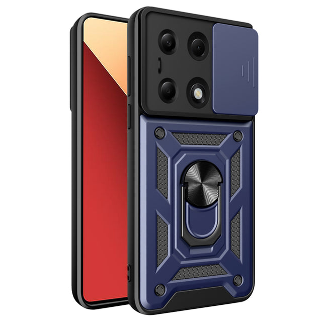 Husa de protectie Techsuit CamShield Series compatibil cu Xiaomi Redmi Note 13 Pro 4G / Poco M6 Pro 4G / Note 14S 4G, Albastru