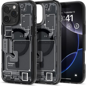 Husa de protectie Spigen Ultra Hybrid Zero One MagSafe (ACS08135) compatibil cu iPhone 16 Pro, Negru Mat