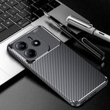 Husa de protectie Techsuit CarbonFiber compatibil cu Xiaomi Redmi Note 14 4G (Regional), Negru