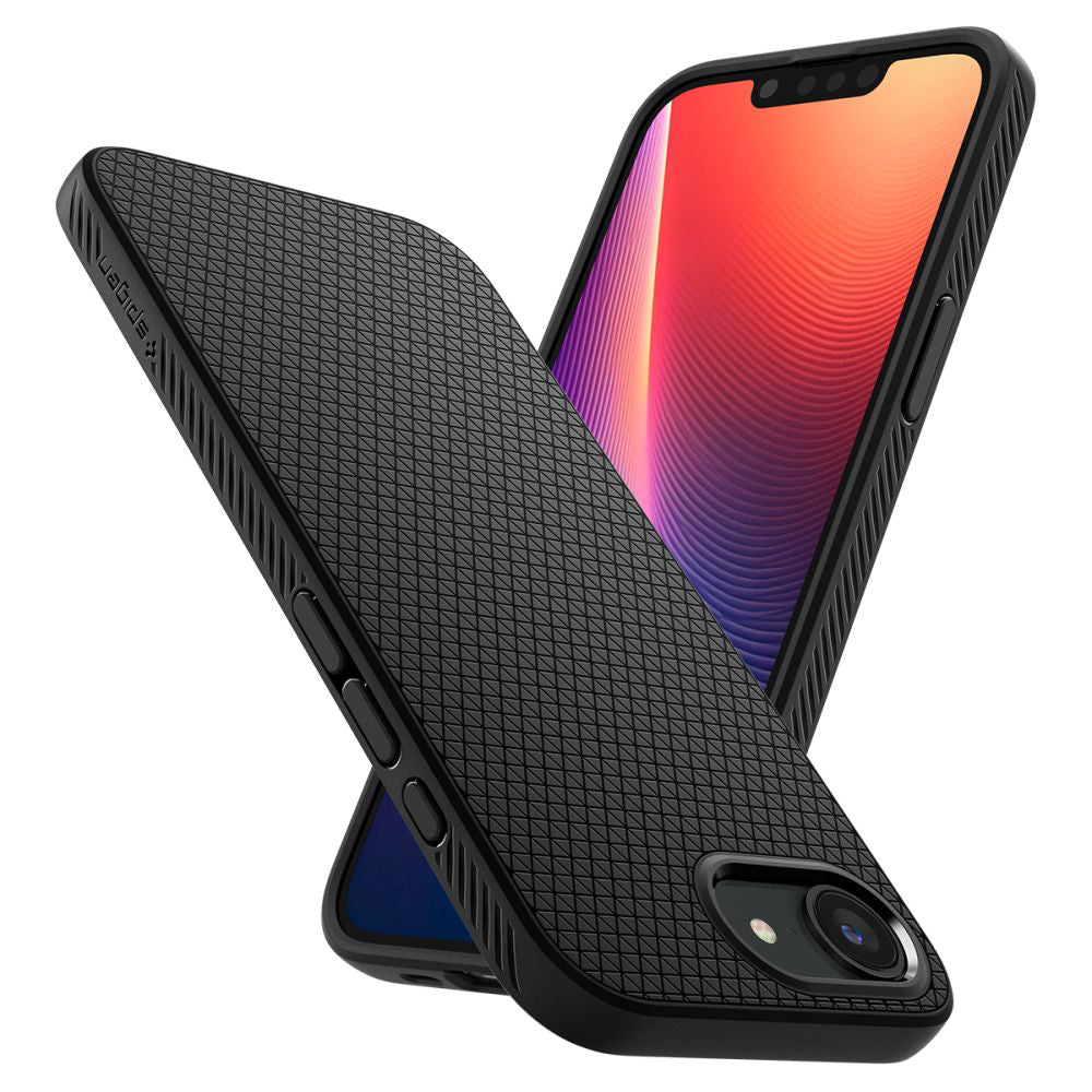 Husa de protectie Spigen Liquid Air (ACS09161) compatibil cu iPhone 16e / iPhone 17e, Negru Mat