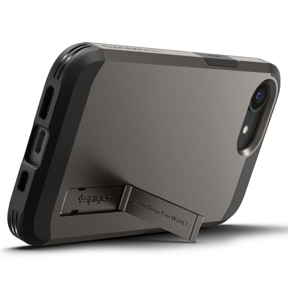 Husa de protectie Spigen Tough Armor MagSafe (ACS09136) compatibil cu iPhone 16e / iPhone 17e, Gunmetal
