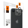 Folie de protectie Spigen (set de 2) Optik.tR EZ Fit Pro Camera Glass (AGL09279) compatibil cu iPhone 16e / iPhone 17e, Negru
