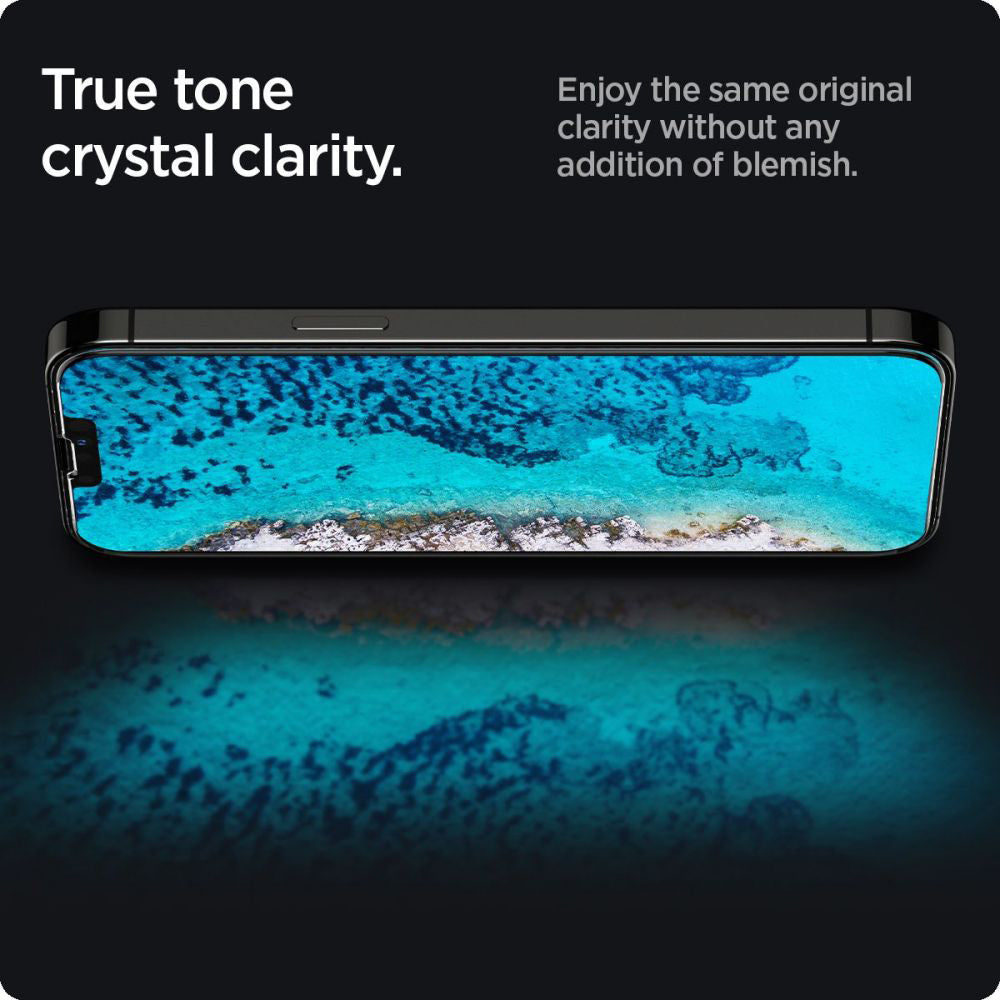 Folie de protectie Spigen Glas.tR Slim (AGL03393) compatibil cu iPhone 13 / iPhone 13 Pro / iPhone 14 / iPhone 16e / iPhone 17e, Privacy