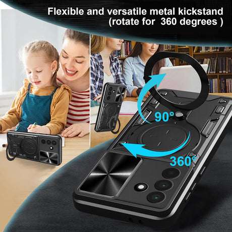 Husa de protectie Techsuit CamGuard Pro compatibil cu OnePlus 13R, Albastru