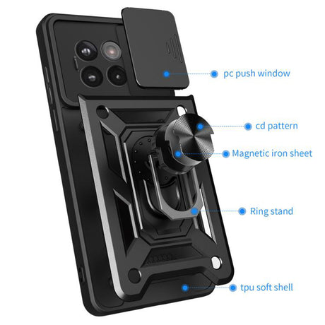 Husa de protectie Techsuit CamShield Series compatibil cu OnePlus 13R, Negru