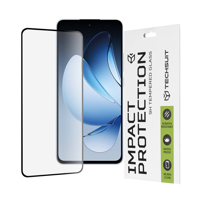 Folie de protectie Techsuit 111D Full Cover / Full Glue Glass compatibil cu Oppo Reno13, Negru