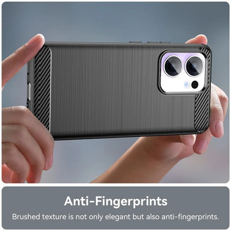 Husa de protectie Techsuit Carbon Silicone compatibil cu Oppo Reno13 F 4G / Reno13 F 5G / Reno13 FS 5G, Negru