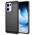 Husa de protectie Techsuit Carbon Silicone compatibil cu Oppo Reno13, Negru