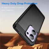 Husa de protectie Techsuit Carbon Silicone compatibil cu Oppo Reno13 Pro, Negru