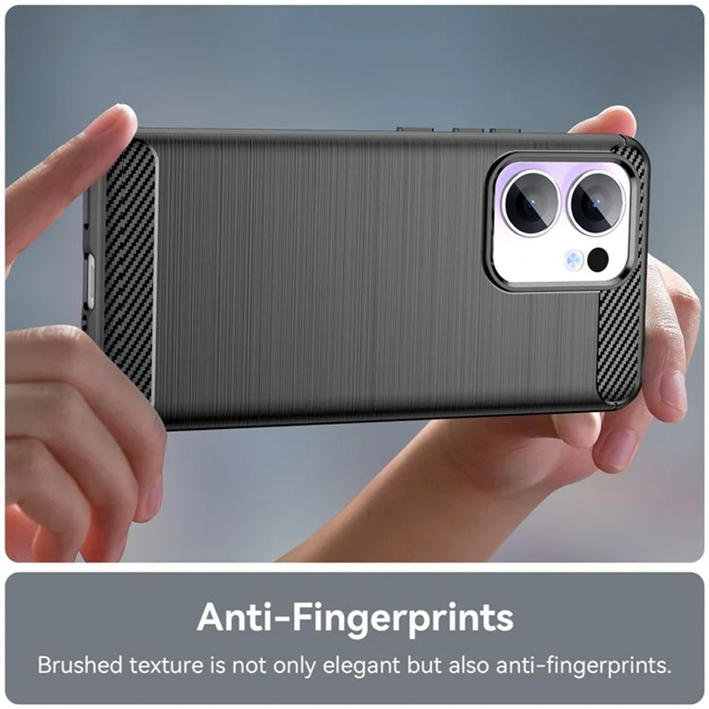 Husa de protectie Techsuit Carbon Silicone compatibil cu Oppo Reno13 Pro, Negru