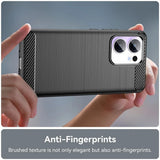 Husa de protectie Techsuit Carbon Silicone compatibil cu Oppo Reno13 Pro, Negru