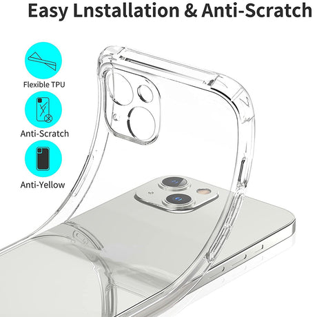 Husa de protectie Techsuit Shockproof Clear Silicone compatibil cu iPhone 16e / iPhone 17e, Transparent