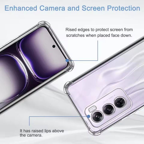 Husa de protectie Techsuit Shockproof Clear Silicone compatibil cu Oppo Reno13 Pro, Transparent