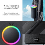 Casti Havit Wireless Speaker (SK833BT), Type-C, Bluetooth 5.3, TWS, TF, USB, Hands-Free Calls, RGB Lights, IPX6, 4000mAh, Negru