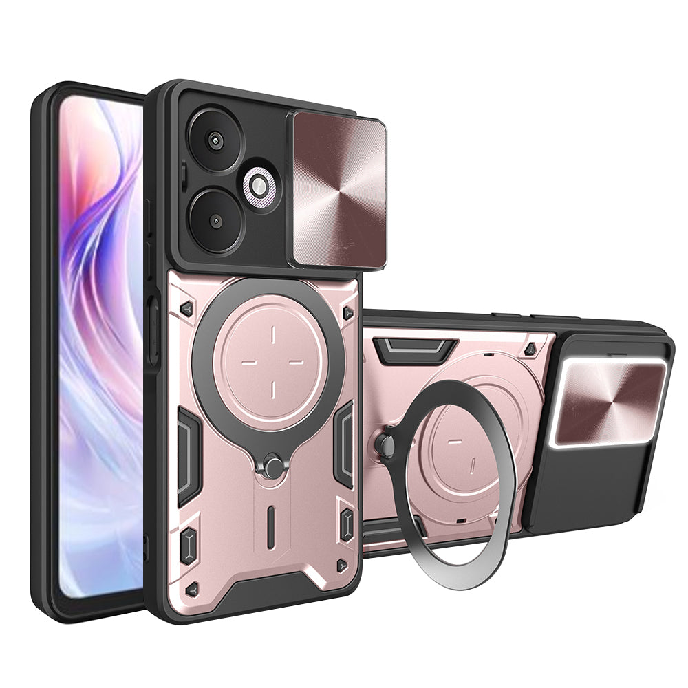 Husa de protectie Techsuit CamGuard Pro compatibil cu Xiaomi Redmi 13C 5G, Roz Auriu