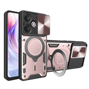 Husa de protectie Techsuit CamGuard Pro compatibil cu Xiaomi Redmi 13C 5G, Roz Auriu