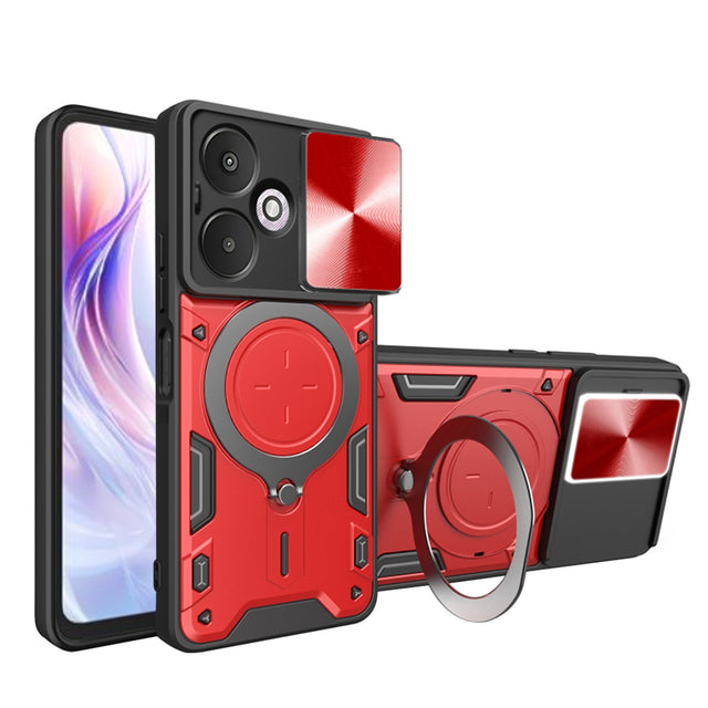 Husa de protectie Techsuit CamGuard Pro compatibil cu Xiaomi Redmi 13C 5G, Rosu