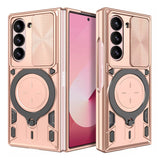 Husa de protectie Techsuit CamGuard Pro compatibil cu Samsung Galaxy Z Fold6, Roz Auriu