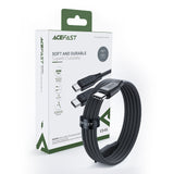 Cablu Acefast (C3-03), Type-C to Type-C, 60W, 3A, 480Mb/s, Fast Charging, 1.2m, Negru