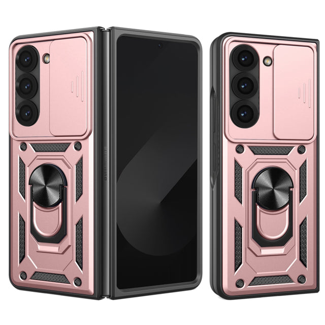 Husa de protectie Techsuit CamShield Series compatibil cu Samsung Galaxy Z Fold6, Roz Auriu