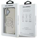 Husa de protectie Karl Lagerfeld IML Rhinestones (KLHCP16SHKHDCELK) compatibil cu iPhone 16, Karl Head