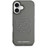Husa de protectie Karl Lagerfeld IML Rhinestones (KLHCP16SHKHDCELK) compatibil cu iPhone 16, Karl Head