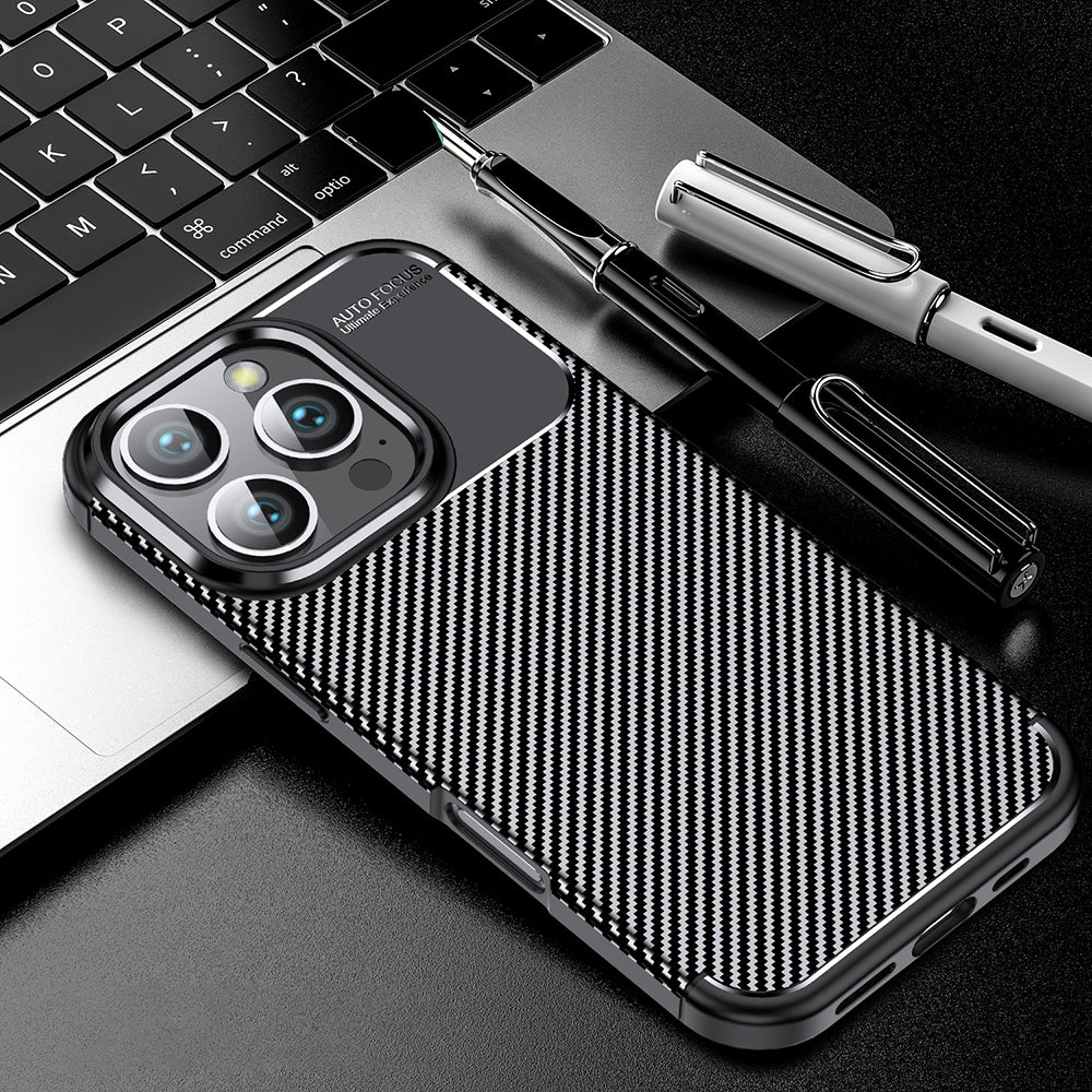 Husa de protectie Techsuit CarbonFiber compatibil cu OnePlus 13R, Negru