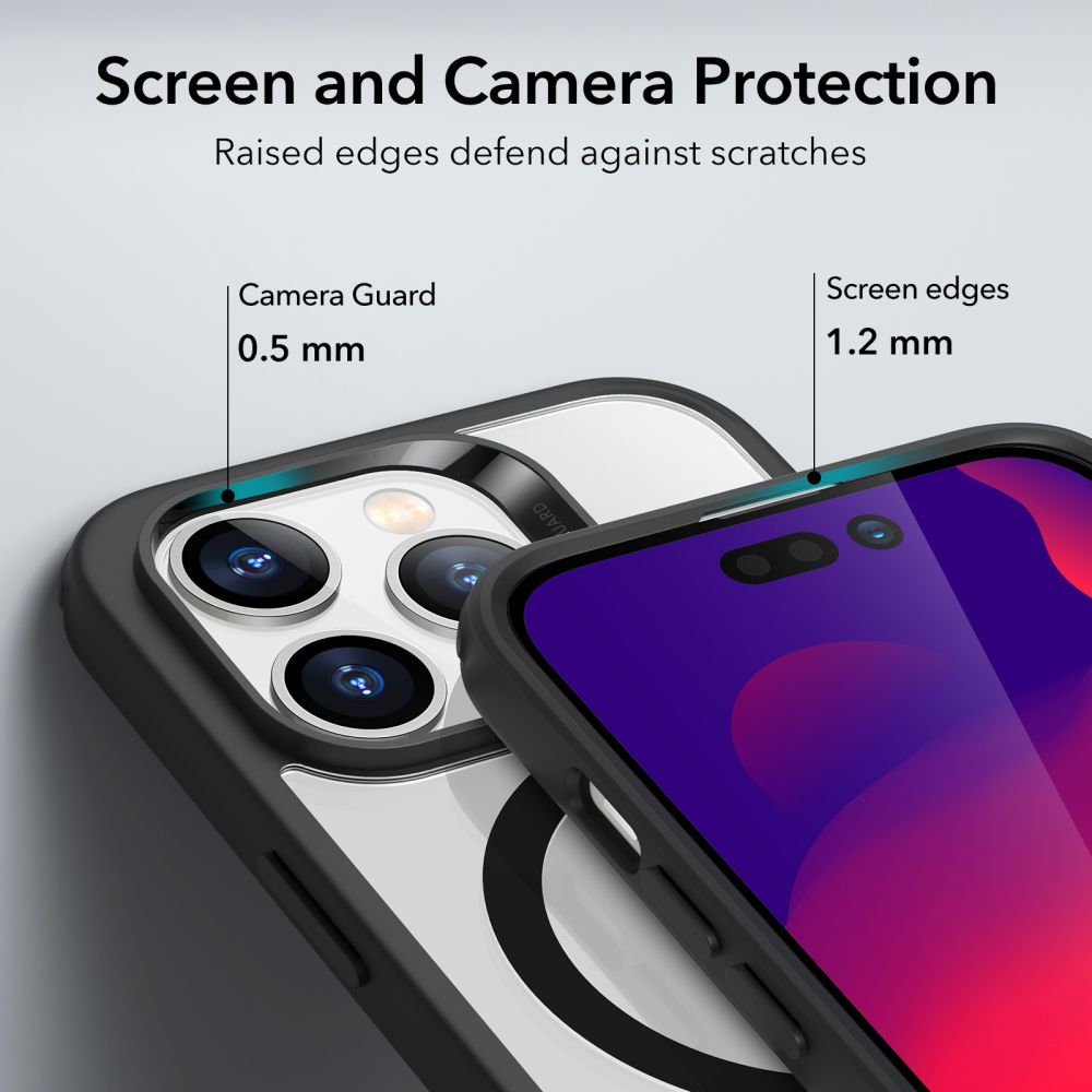 Husa de protectie ESR Classic Hybrid compatibil cu iPhone 14 Pro, Negru