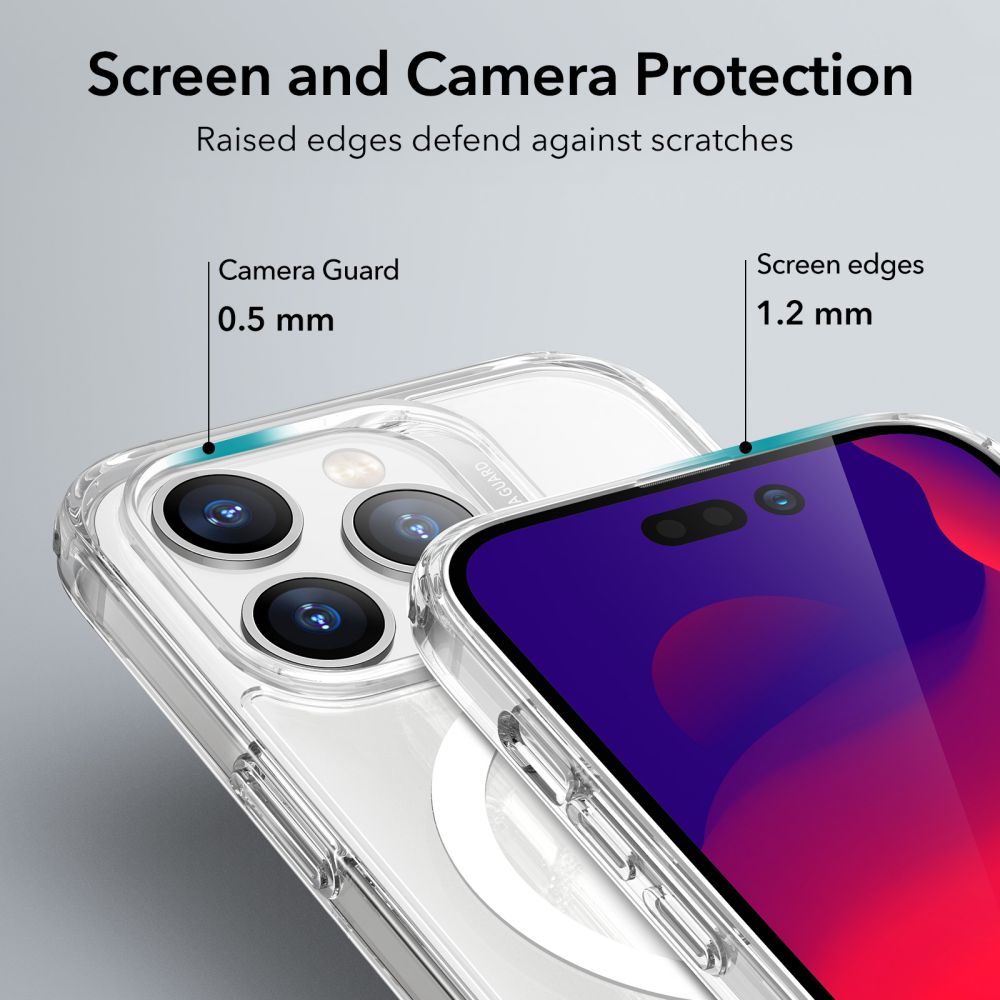 Husa de protectie ESR Classic Hybrid HaloLock compatibil cu iPhone 14 Pro, Transparent