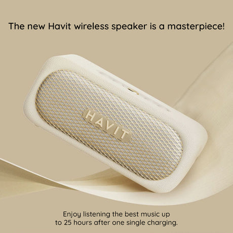 Casti Havit Wireless Speaker (SK905BT), Type-C, Bluetooth 5.3, TWS, TF, AUX, Hands-Free Call, IPX7, 2000mAh, Bej