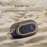 Casti Havit Wireless Speaker (SK809BT), USB-C, Bluetooth 5.3, TWS, TF, USB, FM, AUX, Hands-Free Call, RGB, IPX5, 1200mAh, Violet