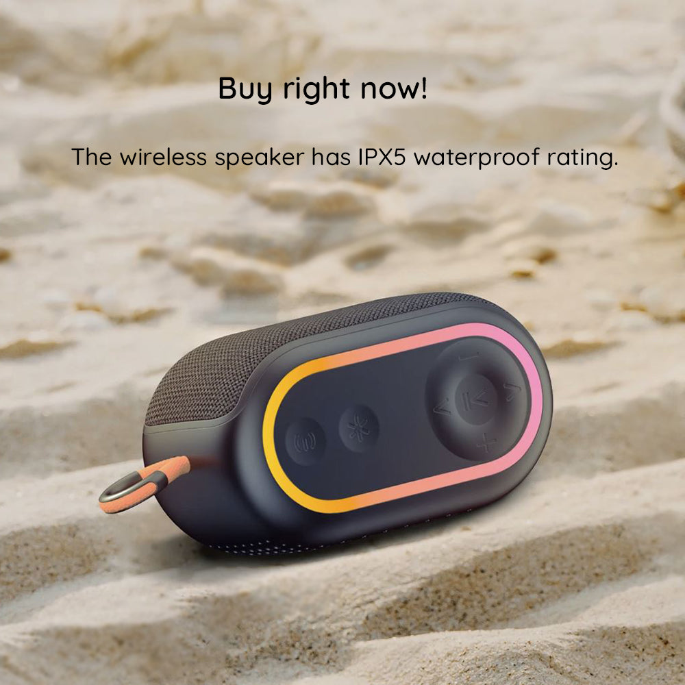 Casti Havit Wireless Speaker (SK809BT), USB-C, Bluetooth 5.3, TWS, TF, USB, FM, AUX, Hands-Free Call, RGB, IPX5, 1200mAh, Negru