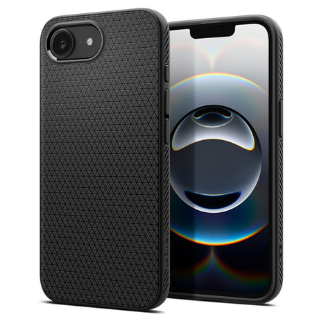 Husa de protectie Spigen Liquid Air (ACS09161) compatibil cu iPhone 16e / iPhone 17e, Negru Mat