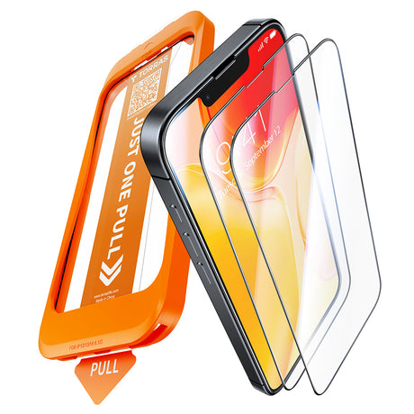 Folie de protectie Torras GlassGo Install Master compatibil cu iPhone 16e / iPhone 17e, Negru