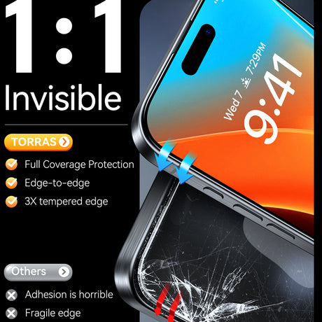 Folie de protectie Torras GlassGo Install Master compatibil cu iPhone 16, Negru