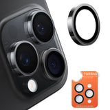 Torras Folie de protectie Torras Lensguard Camera compatibil cu iPhone 16 Pro / iPhone 16 Pro Max, Negru
