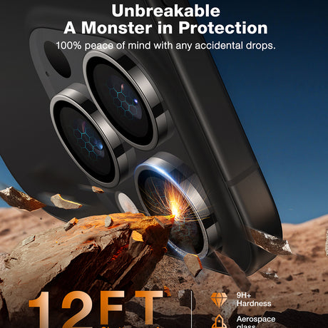 Torras Folie de protectie Torras Lensguard Camera compatibil cu iPhone 16 Pro / iPhone 16 Pro Max, Titanium Grey – imagi