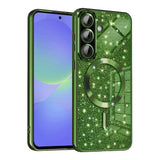 Husa de protectie Techsuit Luxury Glitter MagSafe compatibil cu Samsung Galaxy A36 5G / A56 5G, Deep Green