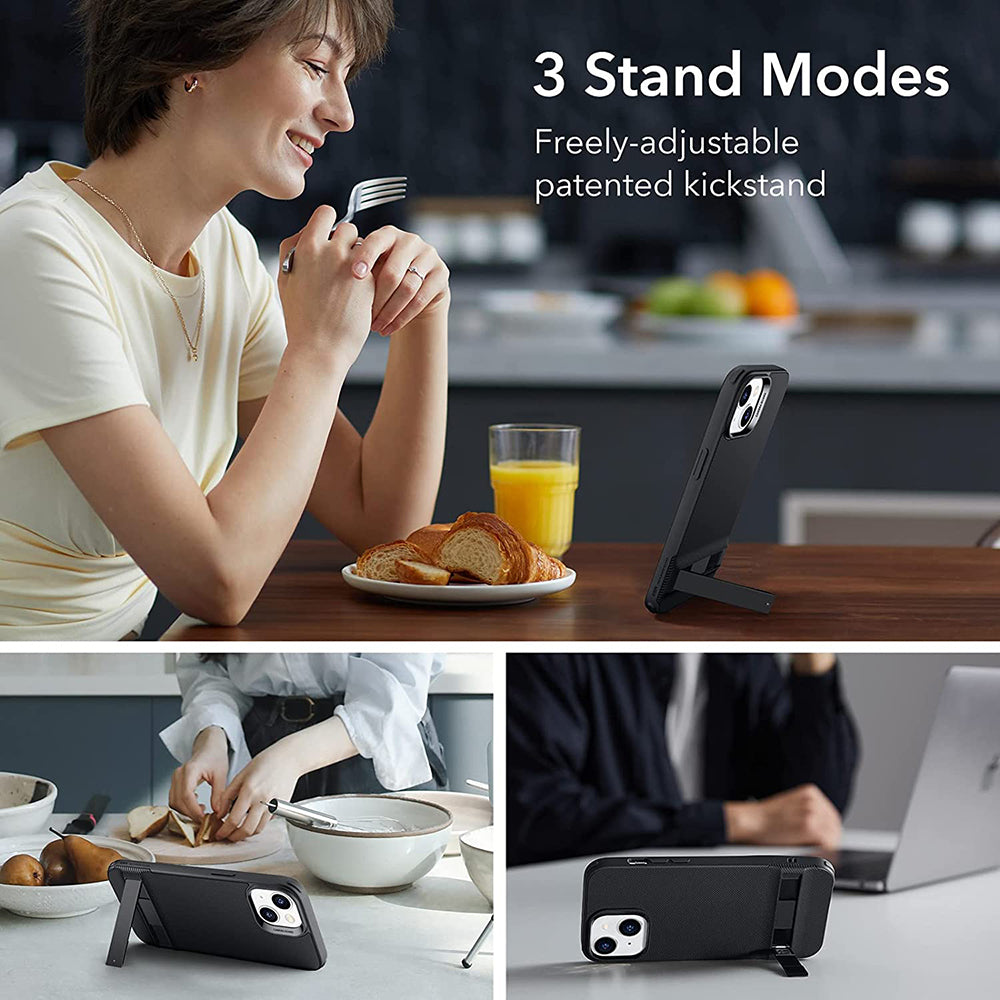 Husa de protectie ESR Air Shield Boost Kickstand compatibil cu iPhone 14 Plus, Translucent Black