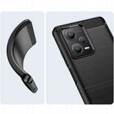 Husa de protectie Techsuit Carbon Silicone compatibil cu Xiaomi Redmi Note 12 5G / Poco X5, Negru