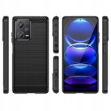 Husa de protectie Techsuit Carbon Silicone compatibil cu Xiaomi Redmi Note 12 5G / Poco X5, Negru