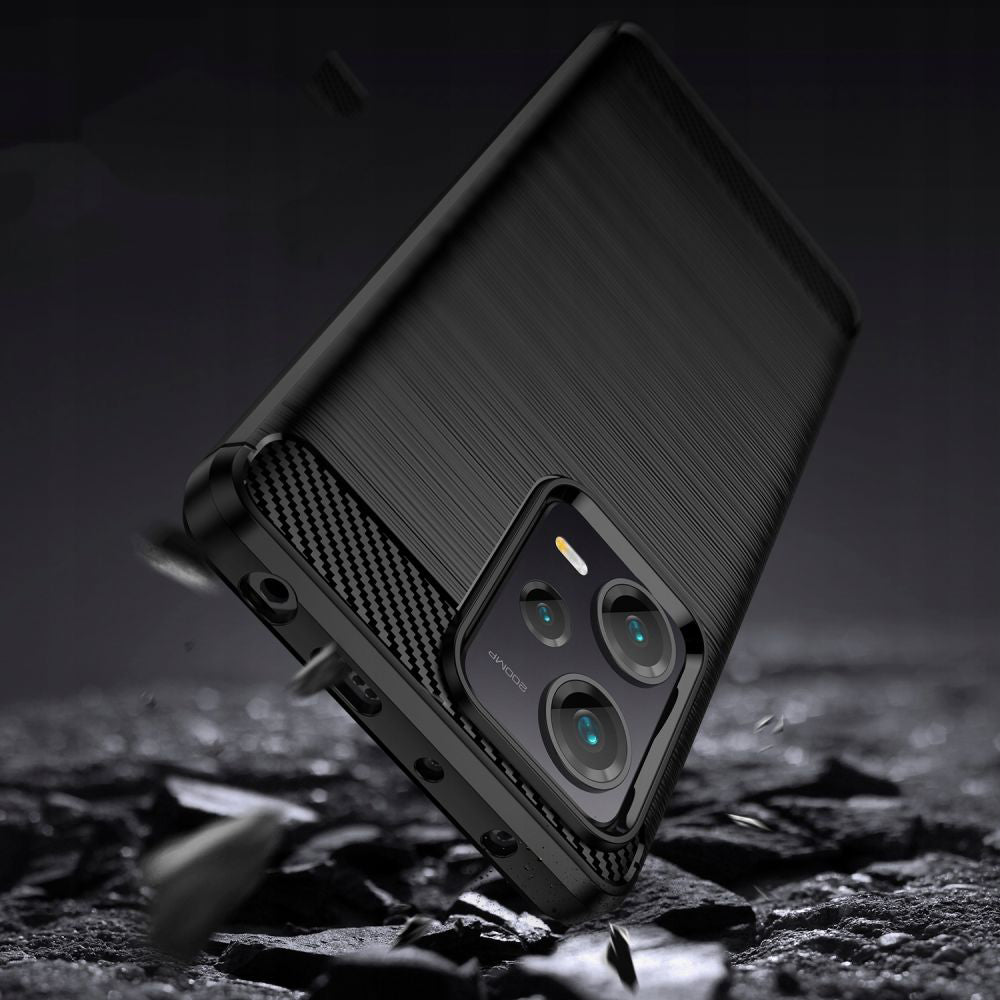 Husa de protectie Techsuit Carbon Silicone compatibil cu Xiaomi Redmi Note 12 5G / Poco X5, Negru