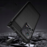 Husa de protectie Techsuit Carbon Silicone compatibil cu Xiaomi Redmi Note 12 5G / Poco X5, Negru