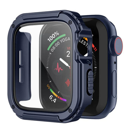 Folie de protectie smartwatch Lito Watch Armor 360 Case + Screen Protector compatibil cu Apple Watch 1 / 2 / 3 (38mm), Albastru
