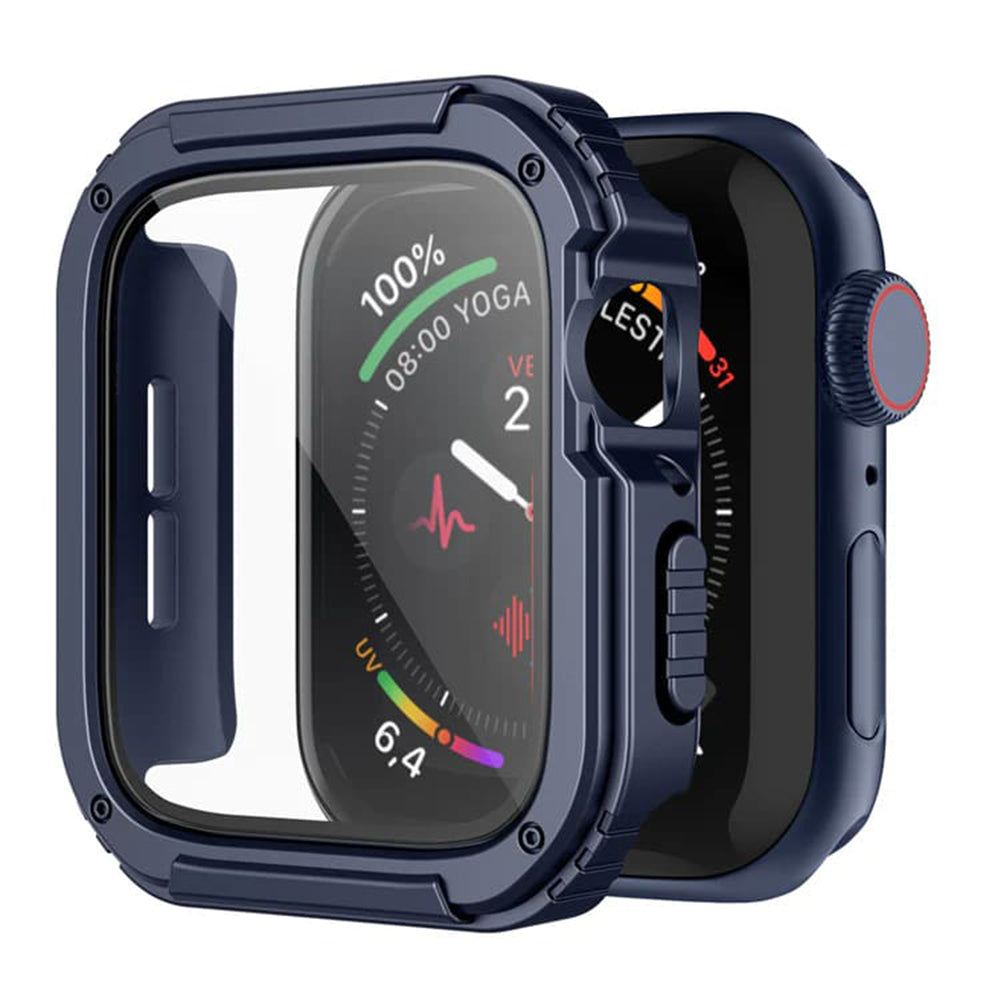 Folie de protectie smartwatch Lito Watch Armor 360 Case + Screen Protector compatibil cu Apple Watch 1 / 2 / 3 (42mm), Albastru