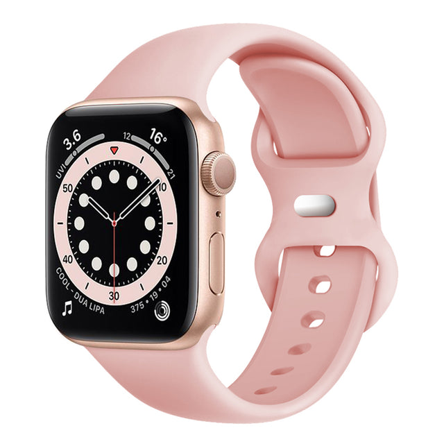 Curea smartwatch Techsuit Watchband (W031) compatibil cu Apple Watch 1/2/3/4/5/6/7/8/9/10/11/SE/SE 2/SE 3/Ultra/2/3 (42/44/45/46/49mm), Roz Deschis