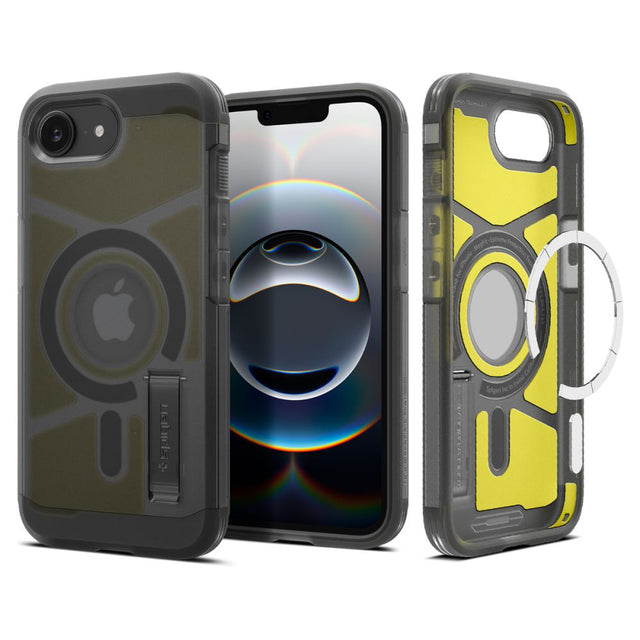 Husa de protectie Spigen Tough Armor MagSafe compatibil cu iPhone 16e / iPhone 17e, Frost Black